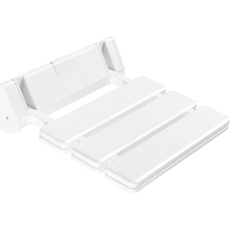 Asiento de ducha plegable blanco montado en la pared asiento de ducha plegable hasta 130 kg taburete de ducha impermeable silla para adultos mujeres embarazadas niños ancianos