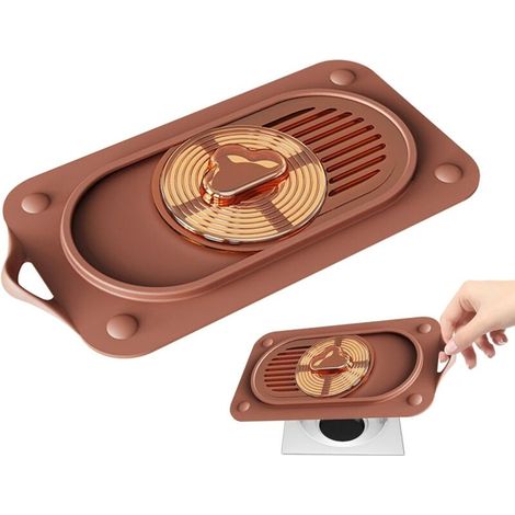 Siphon de Sol en Silicone - Bouchon de Douche - Bouchon de vidange de - Bouchon d'aspiration pour Cheveux de Salle de Bain - Joint de Cuisine - Désodorisation des canaux (1/4)
