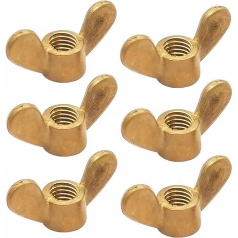 Écrou Papillon en Laiton Écrous à Oreilles pour Vis Boulons 6 pcs (1/5)