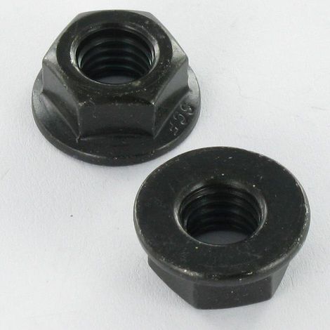 Ecrou Collerette Lisse M8 Acier zingué noir-1 pièce