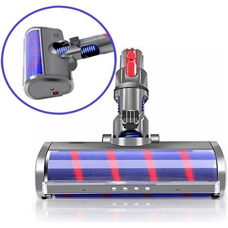 Staubsauger-Bürsten-Set, kompatibel mit Dyson V7, V8, V10, V11, Ersatzteilen, elektrischer Kopf, Direktantrieb, für Hartboden und KurzflorigeTeppiche