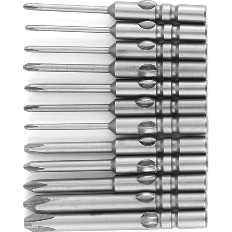 Set de 12 Embouts Cruciformes Magnétiques pour Tournevis et Visseuse, Accessoires de Serrage Manuel et Électrique, 4mm (1/5)