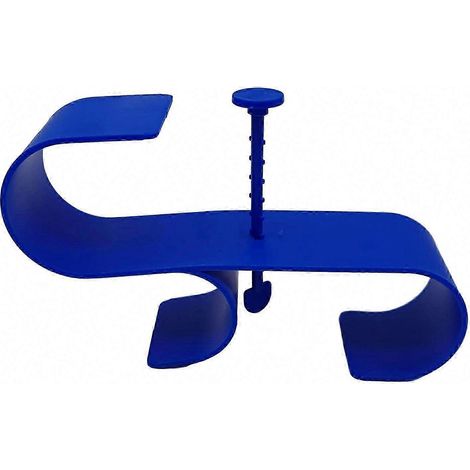Crochets télescopiques réglables pour perche de natation, épuisettes de feuilles pour bord de piscine et cadre en maille gris-bleu durable. (1/5)