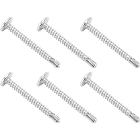 Lot de 50 vis tête plate à rondelle 304 inox auto-perceuses M4.2x38 pour meuble électroménager marine bricolage (1/5)