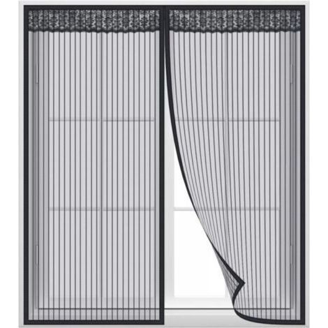 Moustiquaire Magnetique Fenetre 150 x 150 cm, Aimantée Auto-AdhéSif en Maille, Installation Facile pour La Plupart des Fenêtres (1/4)