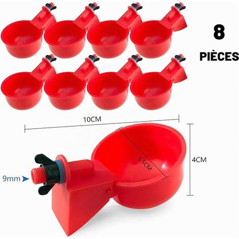 Automatic Plastic Poultry Drinking Trough Water Dispenser for Poultry Chicks Ducks Geese Turkeys and Rabbits (1/4)