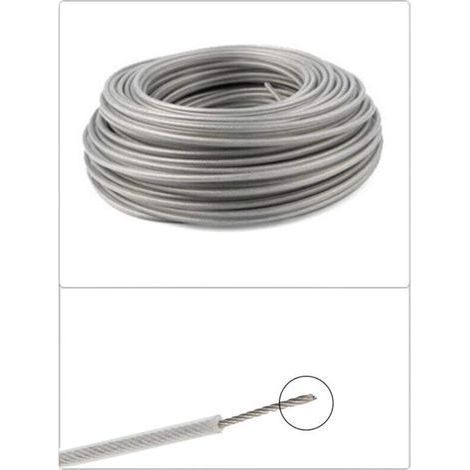 Fil d'acier pour débroussailleuse (mm x 45 mètres), bobine de fil d'acier robuste pour débroussailleuse, pièce de rechange pour tondeuse à gazon (1/4)