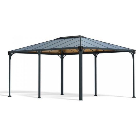 Martinique 5000 Garden Gazebo Grey Bronze - Polycarbonate - L493.1 x W359.3 x H286.1 cm - Grey