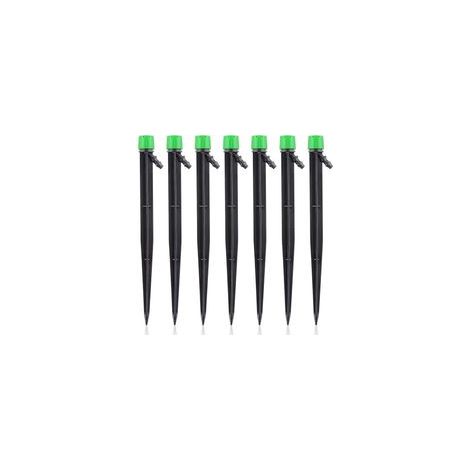 Goutteurs d'irrigation avec Connecteur, 20 Pièces Micro Spray 360 Degrés 8 Trous Débit d'Eau Réglable Micro Bubbler Arroseur Système Goutte à Goutte Irrigation pour Tuyau 1/4 Pouce (Vert)