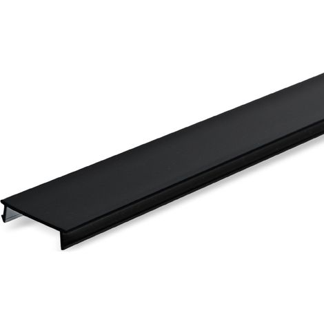 Cache décoratif pour rail magnétique - 1 mètre - Noir (1/4)