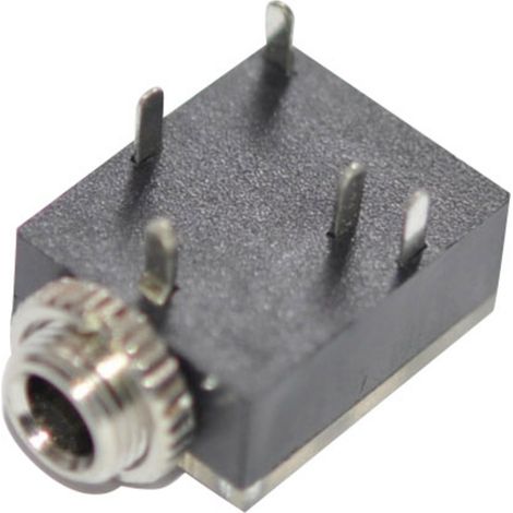 TRU COMPONENTS 734101 Klinken-Steckverbinder 3.5 mm Buchse, Einbau horizontal Polzahl: 3 Stereo Schw