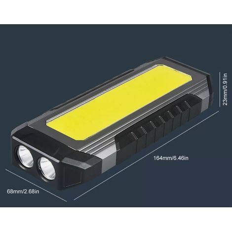 1 Lampe de travail LED COB, aimant intégré, 7 modes éclairage, batterie 4000 mAh, USB-C, atelier voiture (1/5)