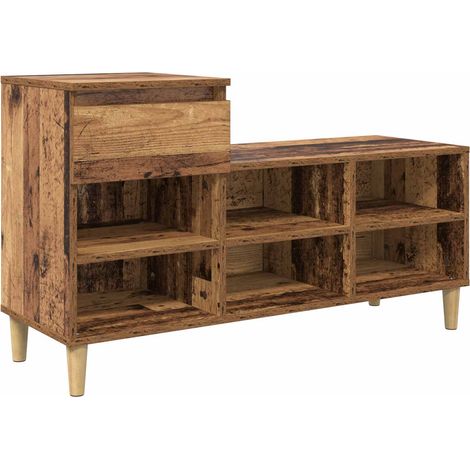 Maison Exclusive - Mobile per scarpe con cassetto Legno vecchio 102 x 36 x 60 cm