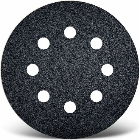 Black Disques abrasifs auto-agrippants, 125 mm, 8 trous, p. Ponceuses excentriques, Carbure de silicium (Lot de 100) G1200-ARCAN (1/3)
