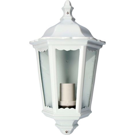 Wandleuchte aus Aluminium und Glas, IP44, E27, 100 W, weiße Farbe, 25 x 12 x 43 cm, Modell Milan EDM