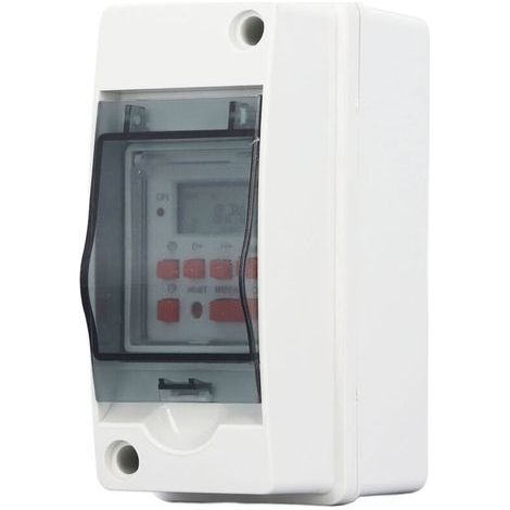 Digitaler Timer, wasserdichtes Gehäuse mit eingebautem Akku, breiter Temperaturbereich, für Poolpumpen, Heizungen und Filtersysteme (1/5)
