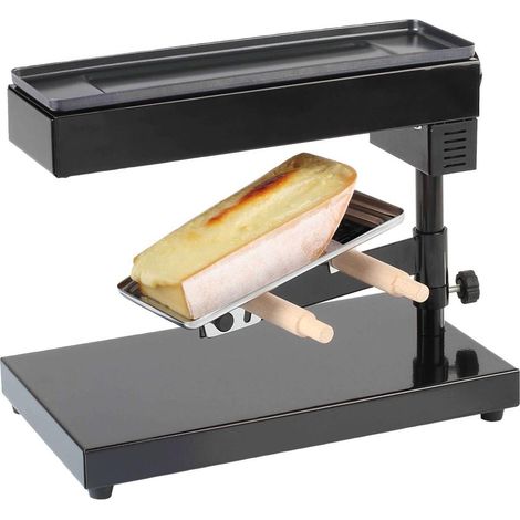 Appareil à raclette 600W pour 6 à 8 personnes – Thermostat ajustable jusqu'à 200°C – Porte fromage amovible – 2 spatules incluses – Livoo
