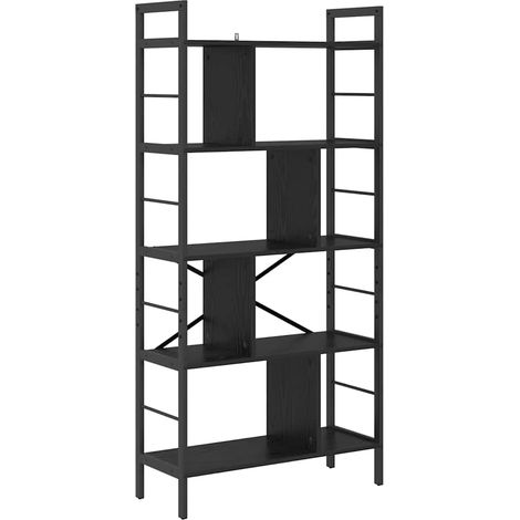 Maison Exclusive - Bücherregal Schwarz Eichen-Optik 75 x 30 x 156