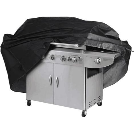 Housse étanche noire pour BBQ, accessoire résistant à l'eau de pluie, au gaz, au charbon ou - XXL 190x117x71cm (1/3)
