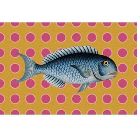 Tovaglietta All'Americana Fish Blu 44x30 cm