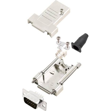 encitech DTSL09-T-JSRG+HDP15-K 6355-0041-01 KIT connettori maschio SUB-D 180 ° Numero Poli (num): 15 Punte a saldare 1