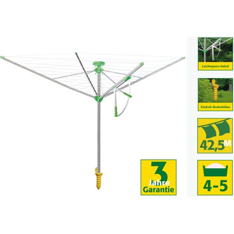 Juwel Wäschespinne Novaplus 500 Easy (Wäscheschirm, 2,95 m, Automatik Spanner)