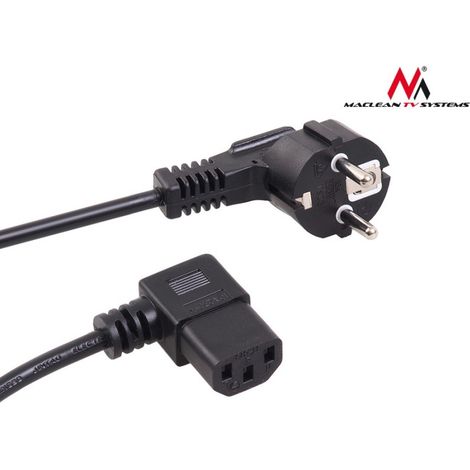 Câble d'alimentation PC type C13 coudé 5,0 m (1/5)