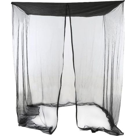 Filet de Chaise Suspendue Double en Polyester Noir Pliable pour Patio et Camping Extérieur (1/5)