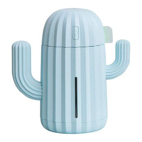 Luftbefeuchter in Kaktusform/USB-Luftreiniger/Auto-Zerstäuber in Feenkugelform, geeignet für Zuhause, Büro, Schlafzimmer, Wohnzimmer, Arbeitszimmer, Yoga- und Spa-Bereich, Blau (1/5)