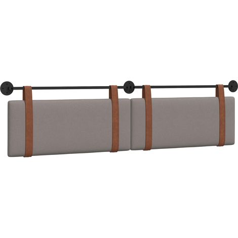 Hanging Headboard Taupe Antique PU vidaXL