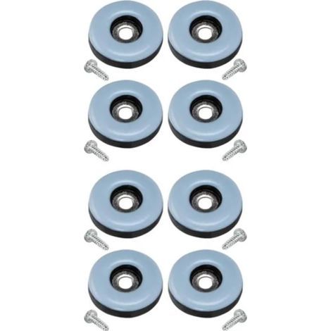 Cyclingcolors – Lot de 8 patins glisseurs Téflon 19mm – Protection PTFE pour meubles – Réduit les frottements – Installation facile avec vis (1/3)