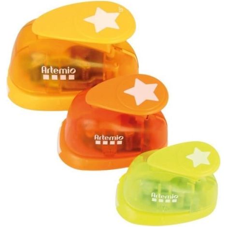 Set de 3 perforatrices 'Artemio' Etoile 16, 25 et 38 mm