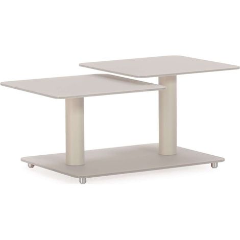 Mesa de centro rectangular modelo Elvira acabado crema, 48cm(alto) 114.6cm(ancho) 54m(fondo). (1/5)