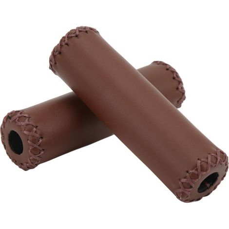 Guidon vélo rétro en cuir PU, poignées de guidon universelles résistantes à l'usure, couvre-guidon café. (1/5)