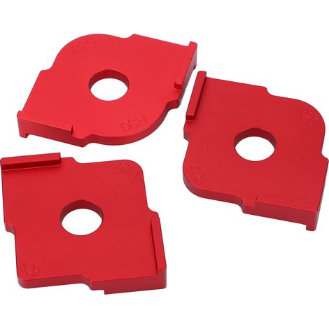 Gabarit de défonceuse 3 pièces pour angles arrondis, modèle portable en alliage d'aluminium anticorrosion pour menuiserie (1/5)