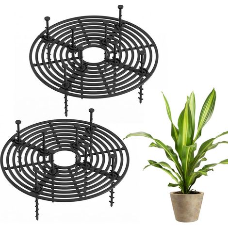 Runde Schutzgitter – 2er-Set – Schwarzer ABS-Kunststoff – Kratzfest für Katzen und Haustiere – Garten, Balkon, Wohnzimmer, Innen-/Außenbereich – Durchmesser 30 cm (1/5)