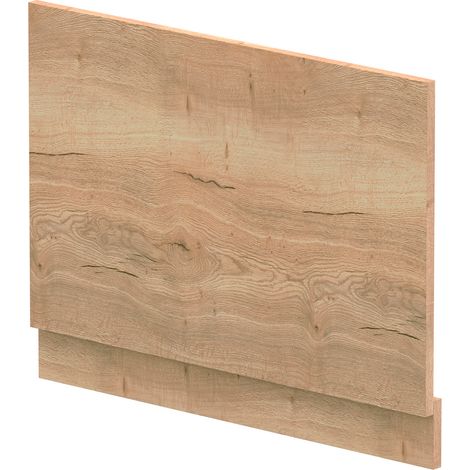 Nuie Autumn Oak Woodgrain 750mm Bath End Panel with Plinth - MPC1812