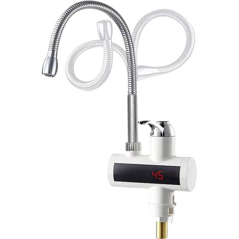 Robinet électrique instantané pour chauffe-eau, blanc, 210 x 120 x 295 mm, 3000 W (1/5)
