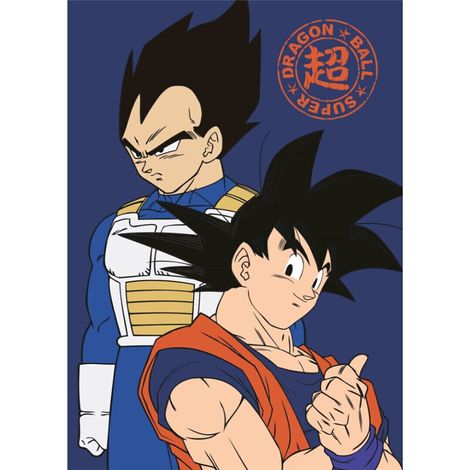 Plaid Dragon Ball Z - Son Goku et Vegeta - 140x100 cm (1/3)