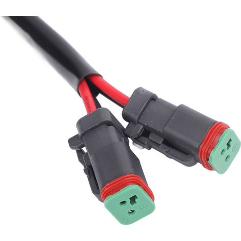 Adaptador DT de doble conector con arnés de cableado de extensión, divisor macho-hembra para luz de trabajo LED.