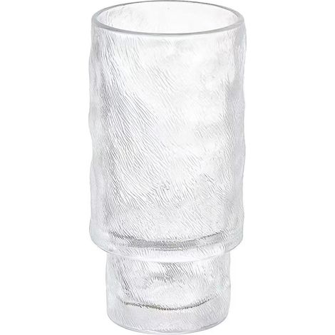 6 verres à cocktail Tom Collins, 35 cl, hauteur 13,9 cm, diamètre haut 6,6 cm, diamètre bas 5,8 cm, motif floral en relief (1/5)