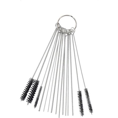 Carburetor Jet Cleaner Tool Kit 10x Cleaning Needles With 5x Brushes-- (1/5)