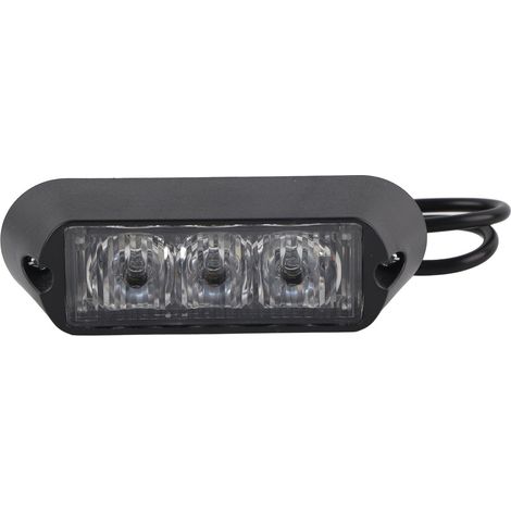 Feux stroboscopiques LED d'urgence pour voiture camion, 3 lampes de calandre clignotantes blanches, indicateur de danger (1/5)