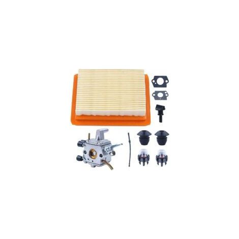 Vergaser-Reparatursatz für Stihl FS120, FS200, FS020, FS202, FS300, FS350 mit Freischneider, Dichtung, Luftfilter, Kraftstoffleitung, Vorförderpumpe