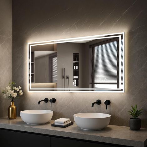 Bathroom Mirror with LED Lights 100x60cm (1/5)