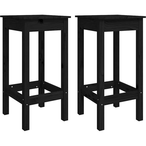 Maison Exclusive - Taburetes altos 2 uds madera maciza de pino ne (1/5)