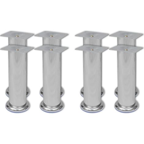 vidaXL Sofa Legs 8 pcs Round Chrome 180 mm (242159x2)