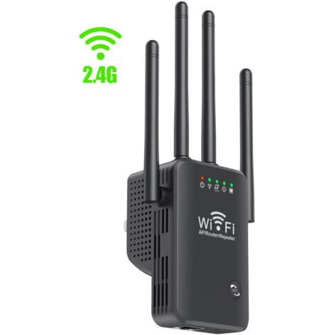 QORVA
-Répéteur WiFi 4 antennes 2.4GHz 300Mbps – Couverture jusqu'à 5000 pieds² – Connecte jusqu'à 35 appareils – Port Ethernet 1000Mbps