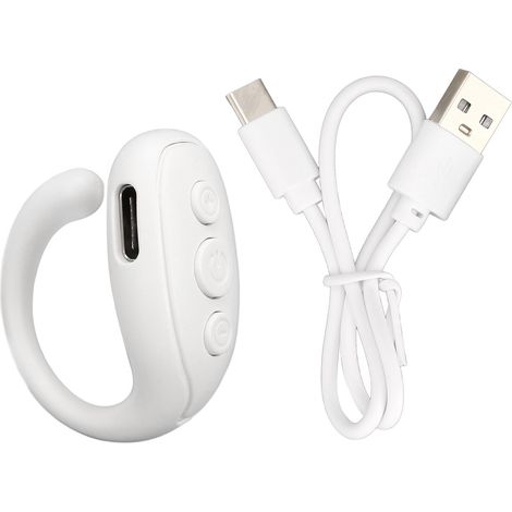Téléphone Bluetooth Télécommande Anneau ABS Autonomie Longue Déclencheur Appareil Photo pour Tablette Blanc (1/5)