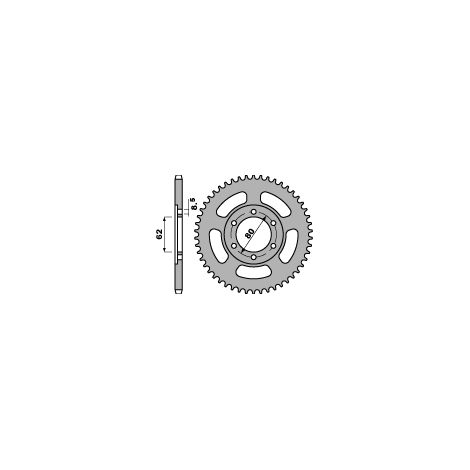 Couronne arrière PBR 842 55 Yamaha Xt 350 en acier durable, robuste et légère